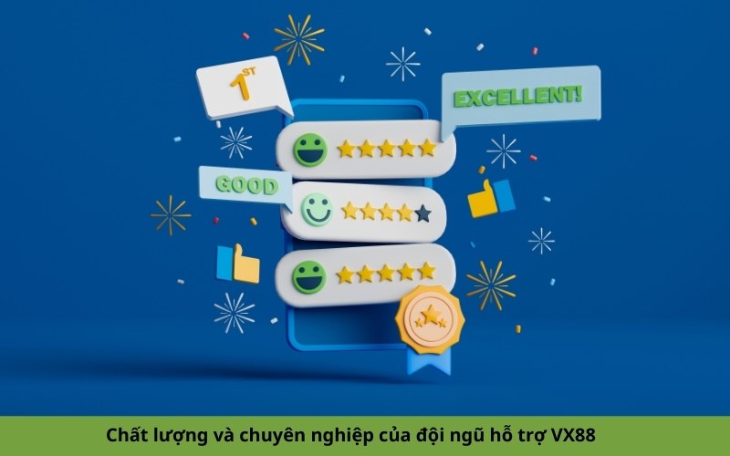 Chất lượng và chuyên nghiệp của đội ngũ hỗ trợ VX88